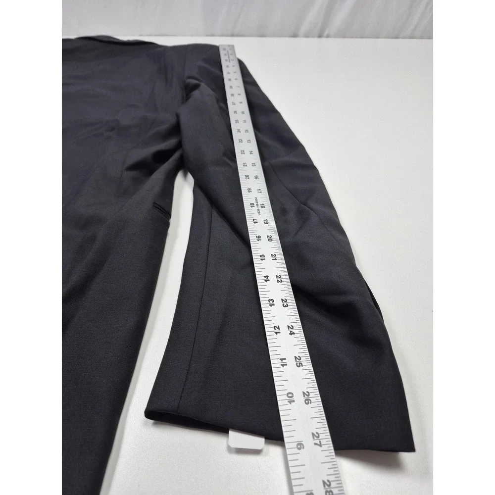 Roberto Zanieri Tuxedo Suit Jacket Men's 46R Black Super 100s Wool Italy NWT